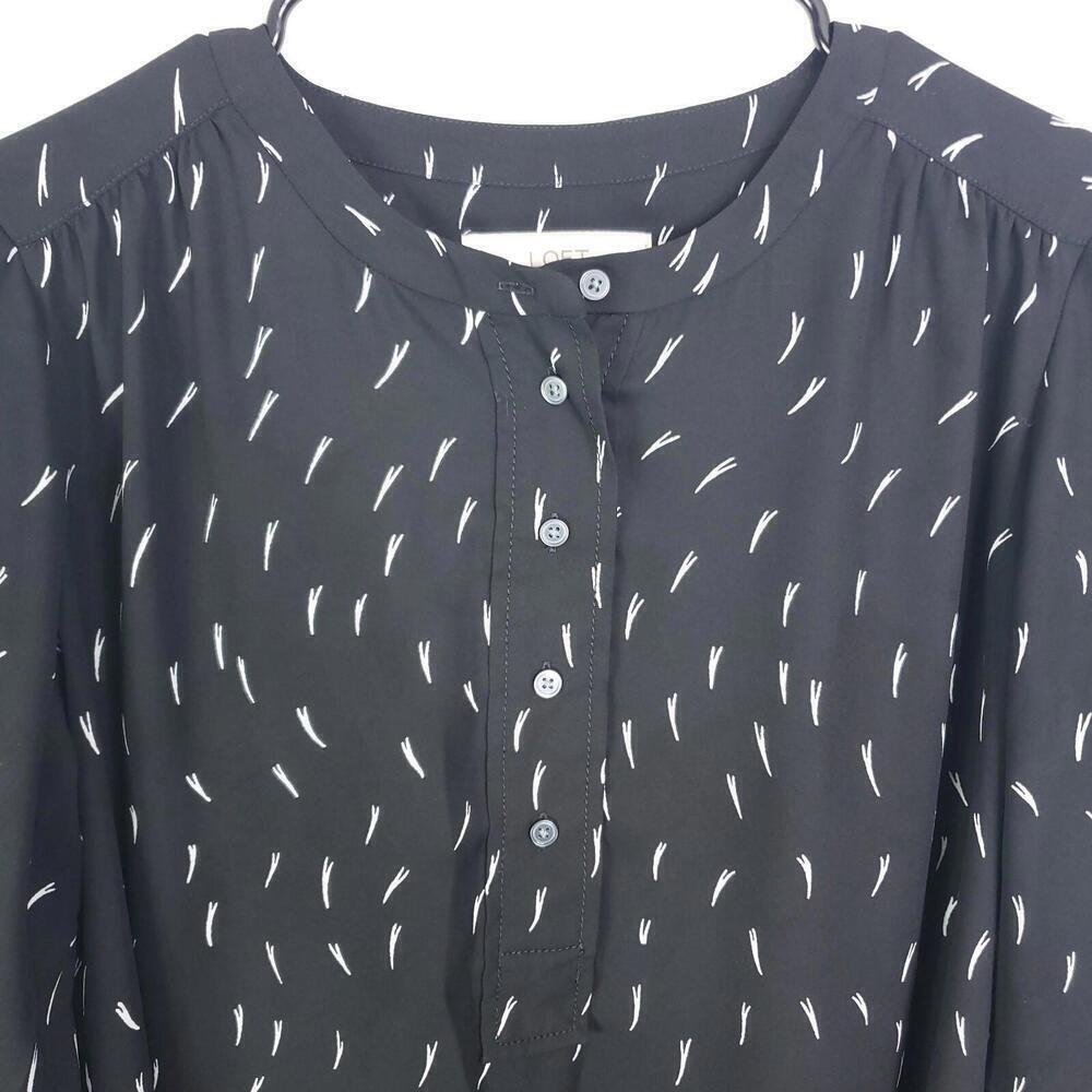 Loft Top Womens XS Popover Long Sleeve Office Corpcore Career Lightweight - Picture 2 of 8